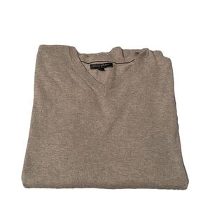 Banana Republic Men's V-Neck Sweater, Heather Beige, Large, EUC